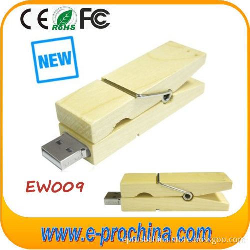 Custom Logo USB Flash Drive Wood Pen Memory Disk (EW009)